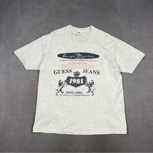 Vintage Guess Light Gray Graphic Tee